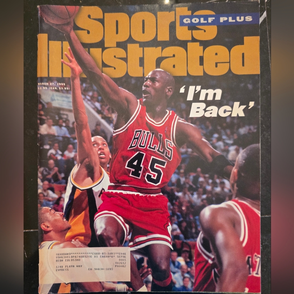 Sports Illustrated 'I'm Back' Magazine Cover and more Of Micheal Jordan
